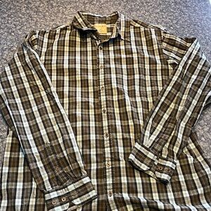Men’s long-sleeve button down Sonoma shirt-XLT -blue/green/black